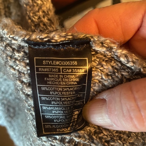 NWT Cupcakes and Cashmere Klein Cardigan Sweater-Tonal gray leopard - Picture 12 of 12